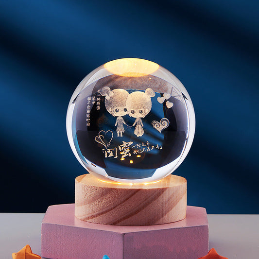 GleamSphere – Elegant 3D Night Lamp