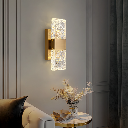 AuraLuxe â Crystal LED Wall Lamp