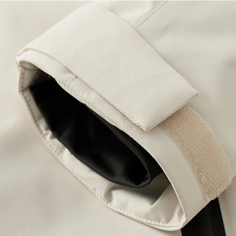 Women's Waterproof Quilted Jacket with Detachable Hood – Windproof Winter Coat for Outdoor Activities