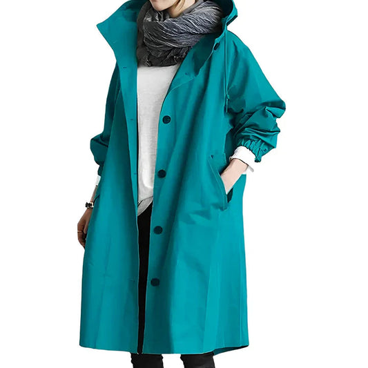 Women's Waterproof Rain Jacket, Lightweight Hooded Windbreaker for Outdoor Activities