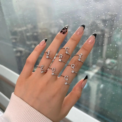 Personalized Initial Ring – Elegant and Custom Silver Jewelry