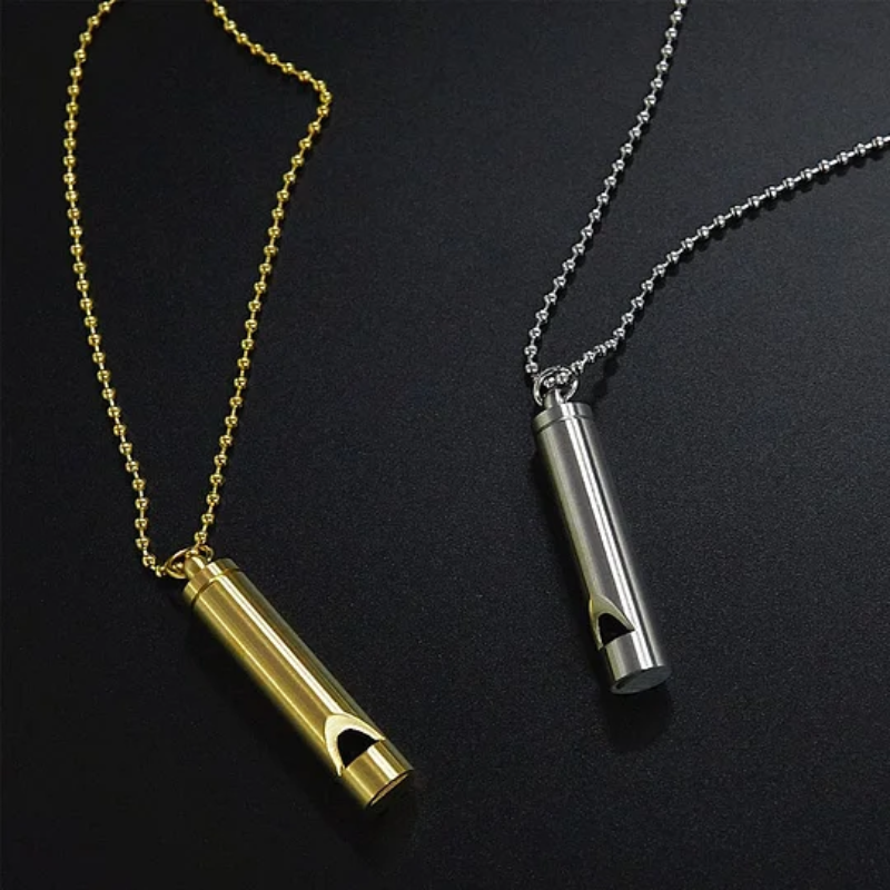 Breathing Exercise Necklace | Stainless Steel | Smoking & Vaping Alternative for Anxiety Relief