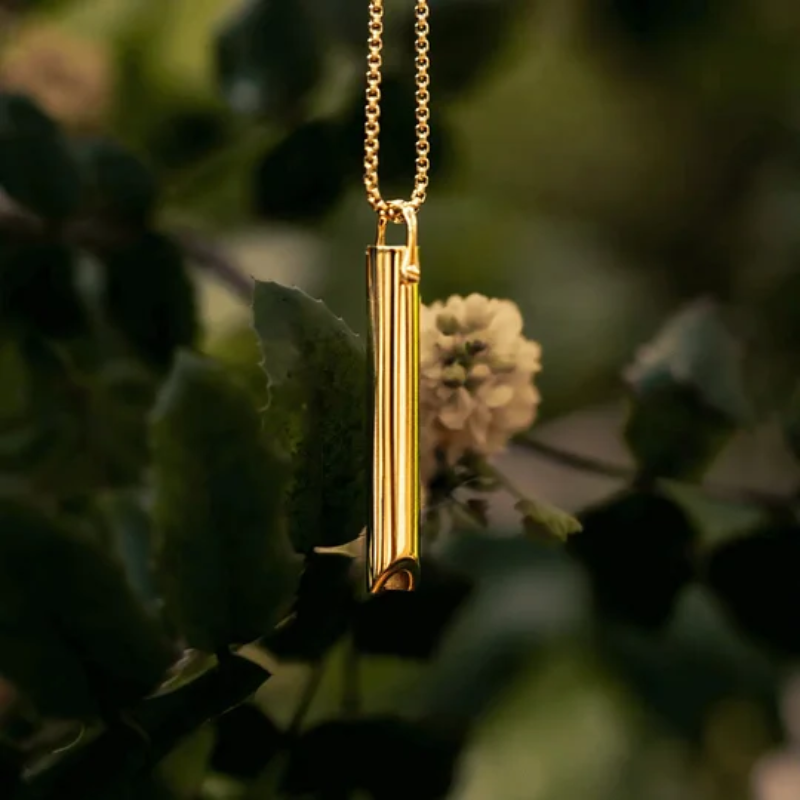 Breathing Exercise Necklace | Stainless Steel | Smoking & Vaping Alternative for Anxiety Relief