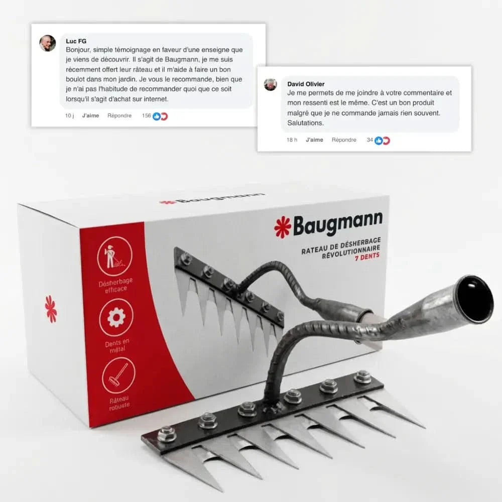RootRake™ Râteau de Désherbage 3-en-1 | Élimine les Mauvaises Herbes à la Racine