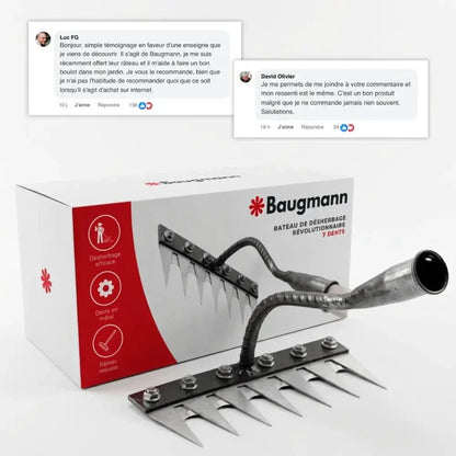 RootRake™ Râteau de Désherbage 3-en-1 | Élimine les Mauvaises Herbes à la Racine