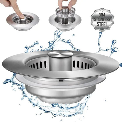 3 in 1 Kitchen Sink Drain Strainer