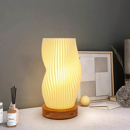 CalmGlow – Elegant Wave Table Lamp