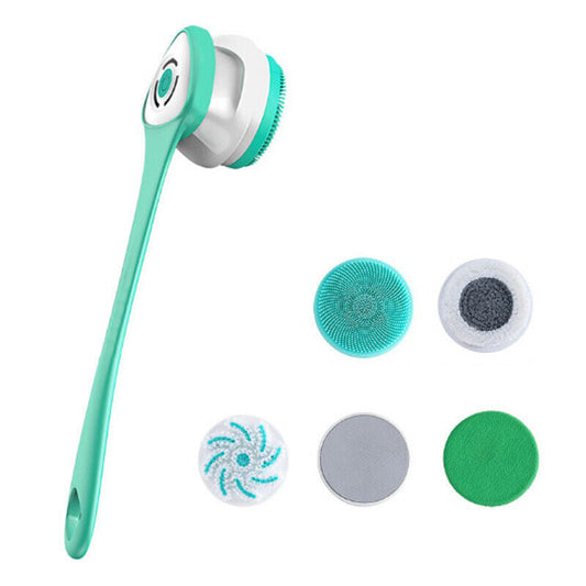 Electric Shower Brush | Rotating Exfoliating Body Scrubber | Long Handle | Deep Cleaning & Massage