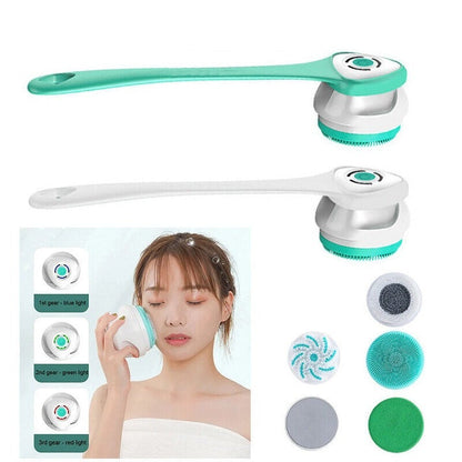 Electric Shower Brush | Rotating Exfoliating Body Scrubber | Long Handle | Deep Cleaning & Massage