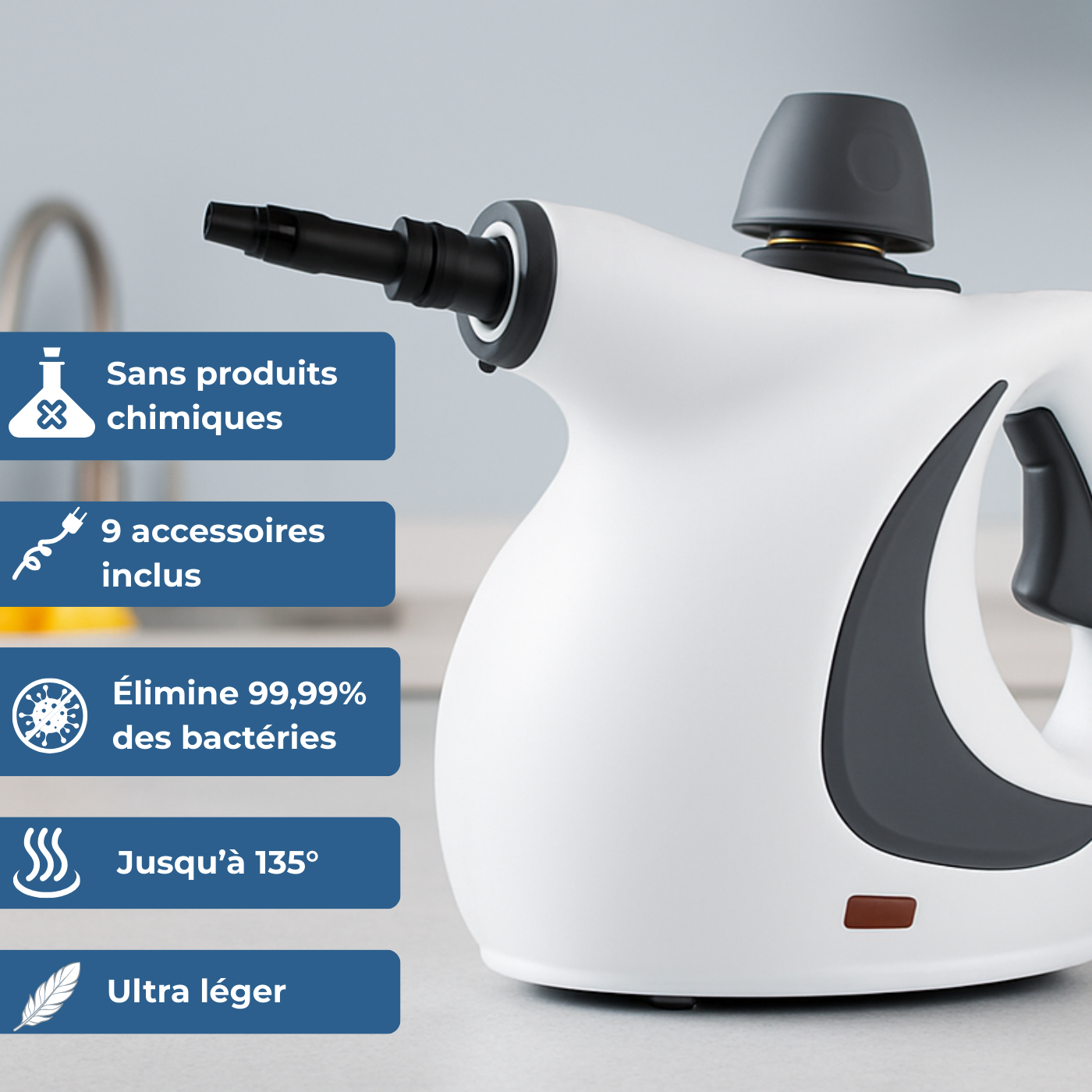 SteamForce™ Nettoyeur Vapeur Haute Pression | Nettoyage en Profondeur Sans Produits Chimiques