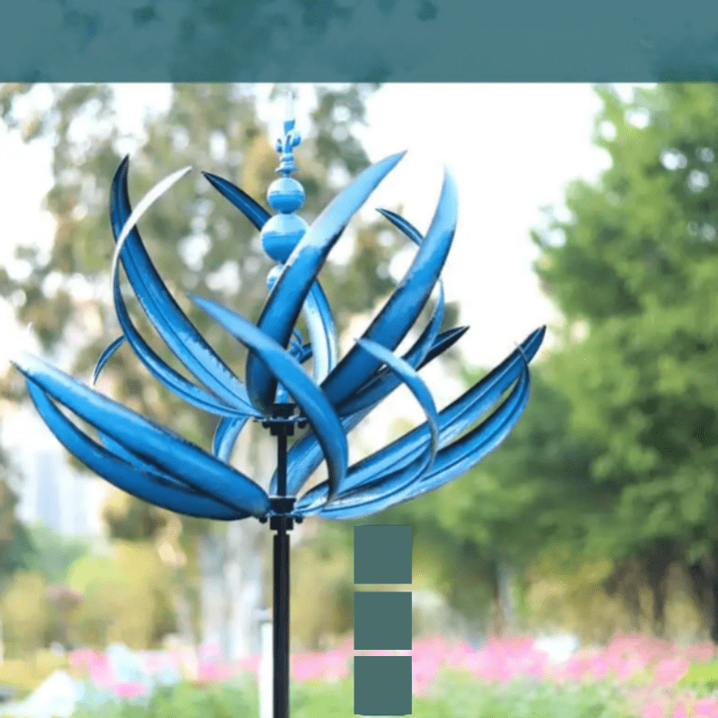 Harlow Wind-Driven Kinetic Art Sculpture - Elegant Metal Garden Spinner