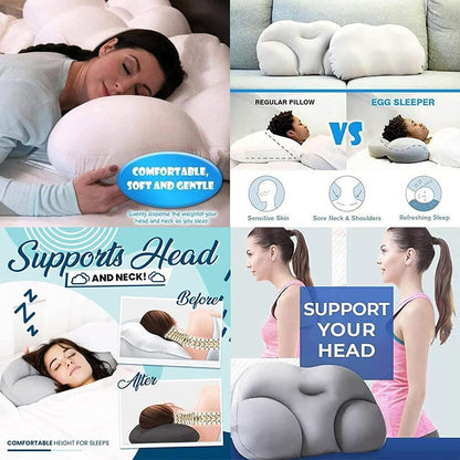 Memory Foam Pillow | Breathable Neck Support Cushion with Contoured Design