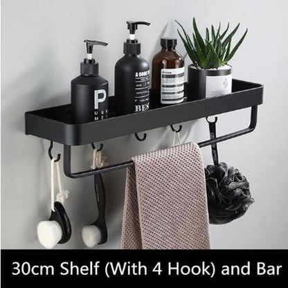AluSpace - Black Space Aluminum Wall Shelf