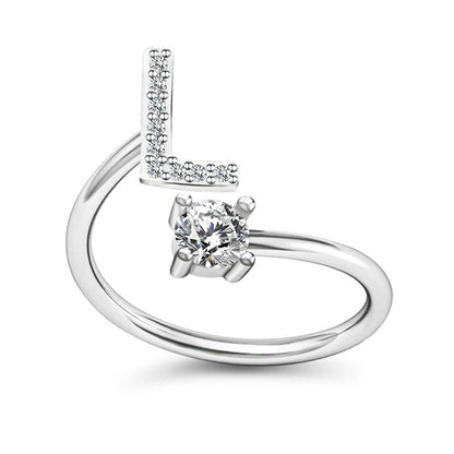 Personalized Initial Ring – Elegant and Custom Silver Jewelry