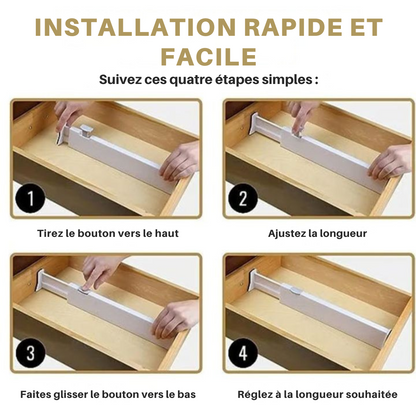 Dernier Jour -50% | DrawerFlex™ Séparateur de tiroirs réglables