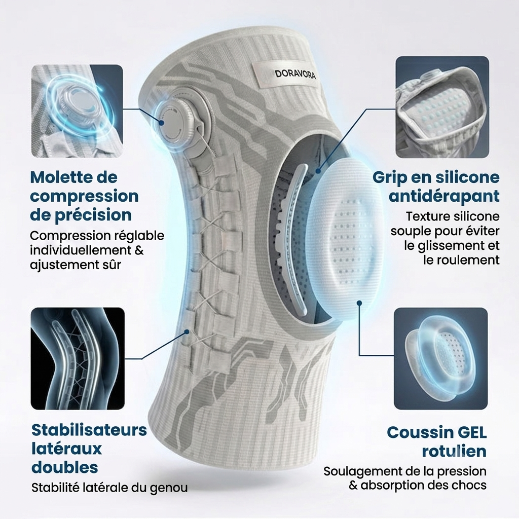 Genouillère Orthopédique de Maintien et de Compression