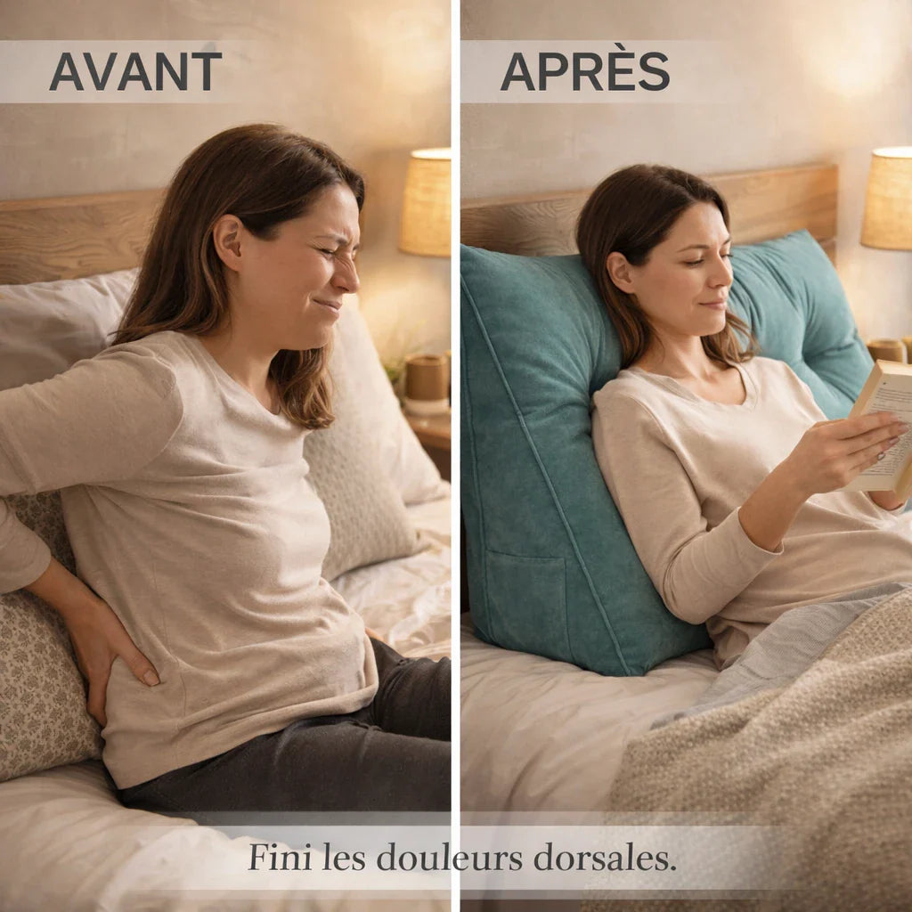 Luxorelax ÉléganceRest™  | Coussin Ergonomique de Luxe pour Lit &amp; Canapé