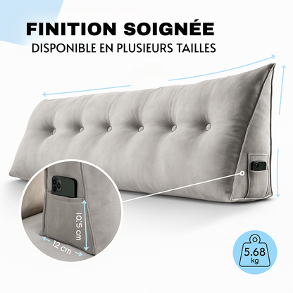 Luxorelax ÉléganceRest™  | Coussin Ergonomique de Luxe pour Lit &amp; Canapé