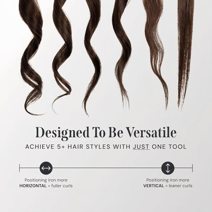 2-in-1 Hair Straightener & Curler | Adjustable Temperature | Ceramic Coating | Salon-Quality Results