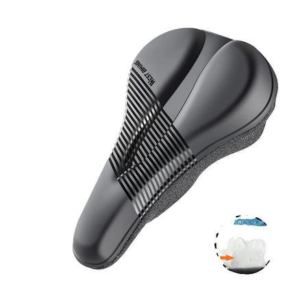 Wear-Resistant Bicycle Saddle Cover with Shock Absorption and Waterproof Design – Soft Bike Seat Cushion for Comfort