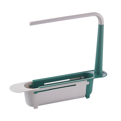 Telescopic shelf for washbasins