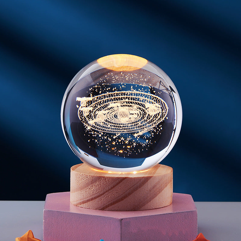GleamSphere – Elegant 3D Night Lamp