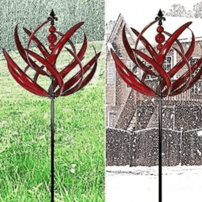 Harlow Wind-Driven Kinetic Art Sculpture - Elegant Metal Garden Spinner