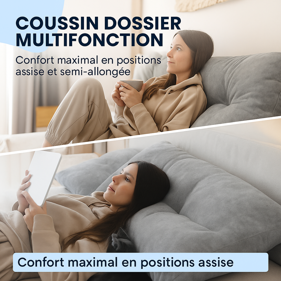 Luxorelax ÉléganceRest™  | Coussin Ergonomique de Luxe pour Lit &amp; Canapé