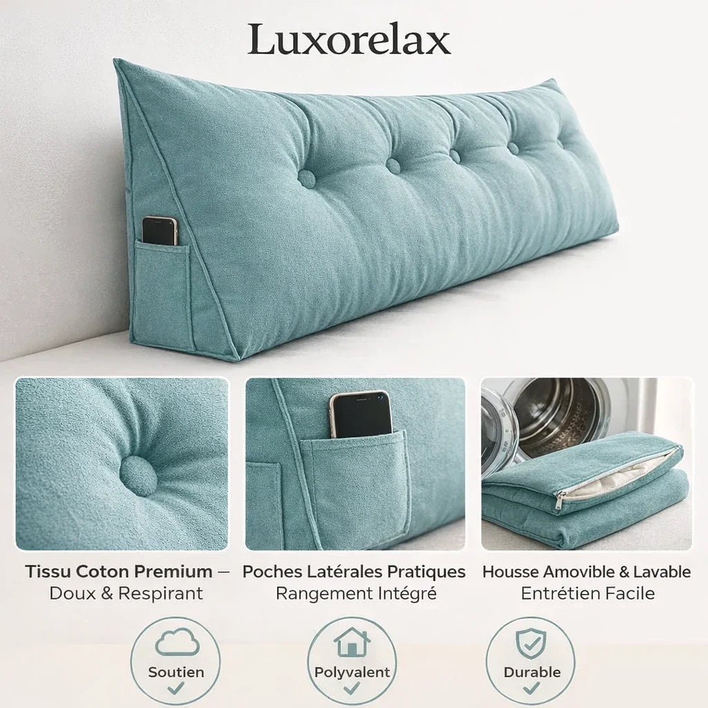 Luxorelax ÉléganceRest™  | Coussin Ergonomique de Luxe pour Lit &amp; Canapé