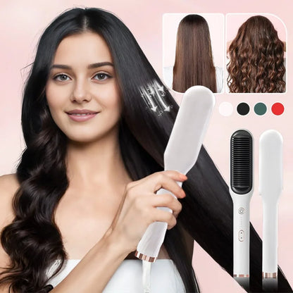 Hair Straightening Comb | Negative Ion Technology | Anti-Frizz | 45W Dual Voltage