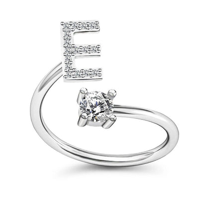 Personalized Initial Ring – Elegant and Custom Silver Jewelry