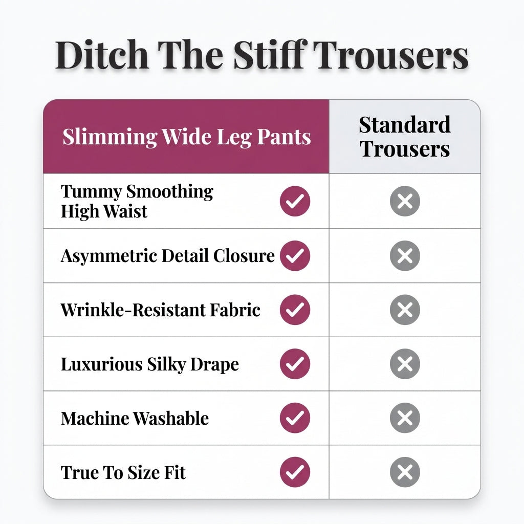 SilhouetteFlow™ – Pantalon Large Élégant | Sublime Instantanément Votre Silhouette