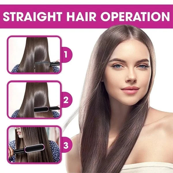 Hair Straightening Comb | Negative Ion Technology | Anti-Frizz | 45W Dual Voltage