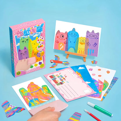 50% DE RÉDUCTION I ScrapeArt™ Peinture à gratter arc-en-ciel DIY