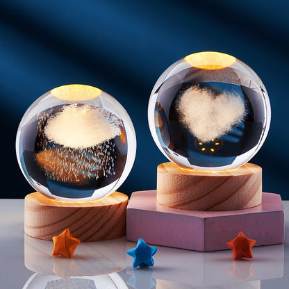 GleamSphere – Elegant 3D Night Lamp