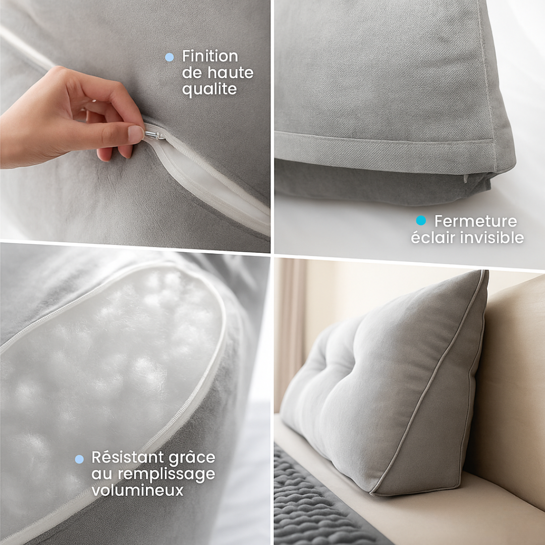 Luxorelax ÉléganceRest™  | Coussin Ergonomique de Luxe pour Lit &amp; Canapé