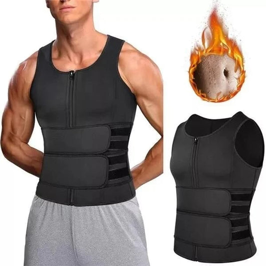 CoreSculpt™ - Men Body Shaper Sauna Vest Waist Trainer Double Belt