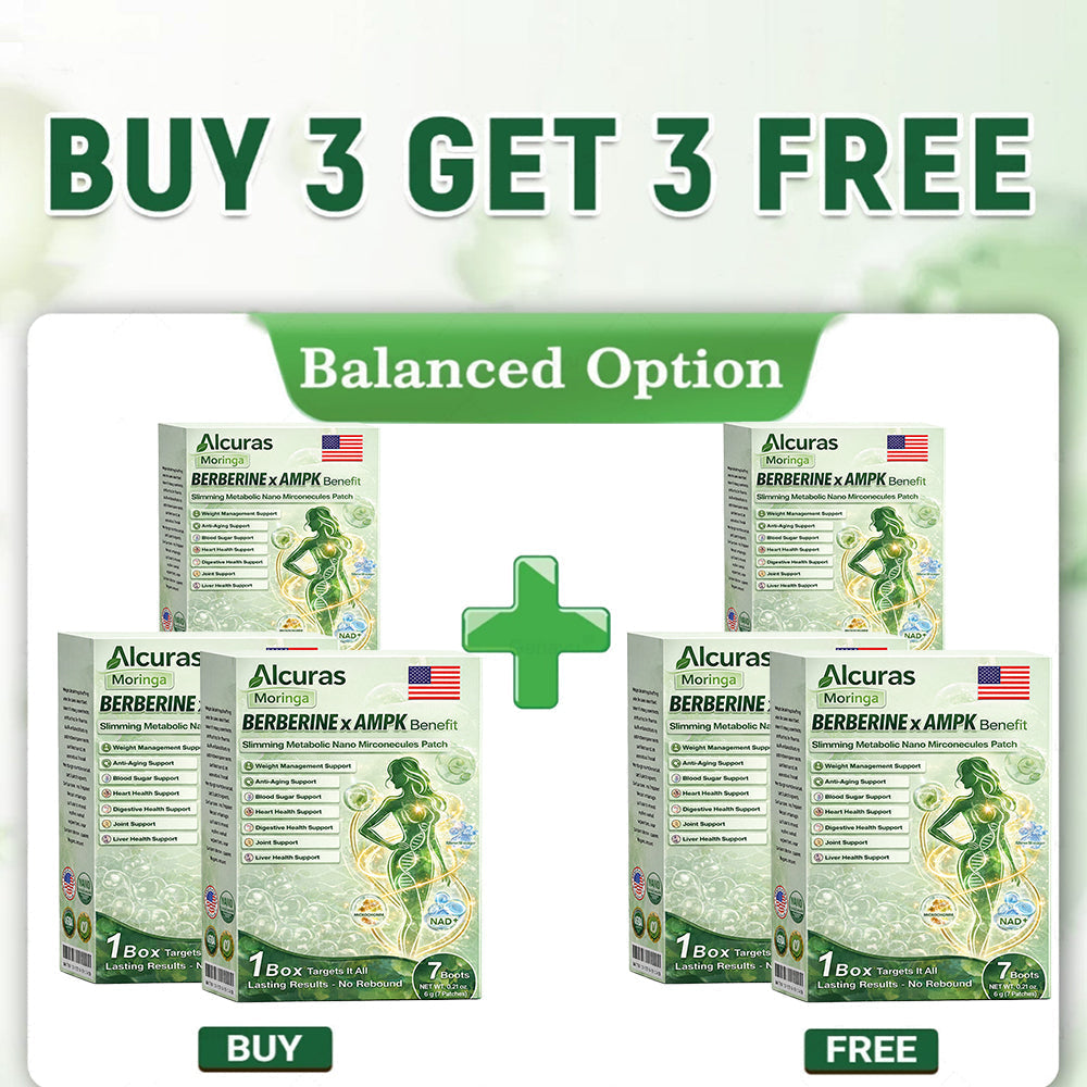 Moringa × Berberine × AMPK 8-Benefit Slimming & Metabolic Nano Microneedle Patch