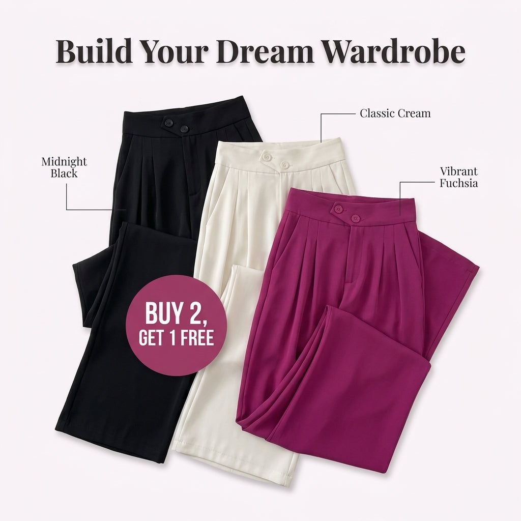 SilhouetteFlow™ – Pantalon Large Élégant | Sublime Instantanément Votre Silhouette