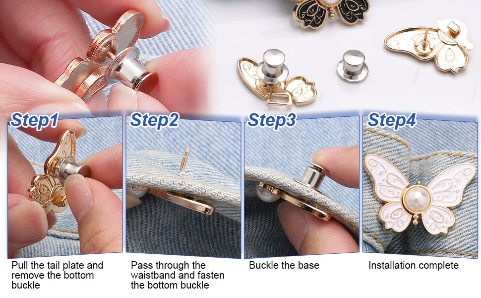 GlimmerWing – Stylish Detachable Butterfly Clips Set