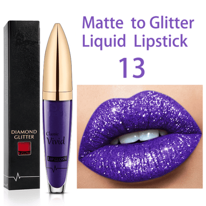 Lip Gloss Set | Long-Lasting Matte & Glitter Finish | 18 Colors | Waterproof