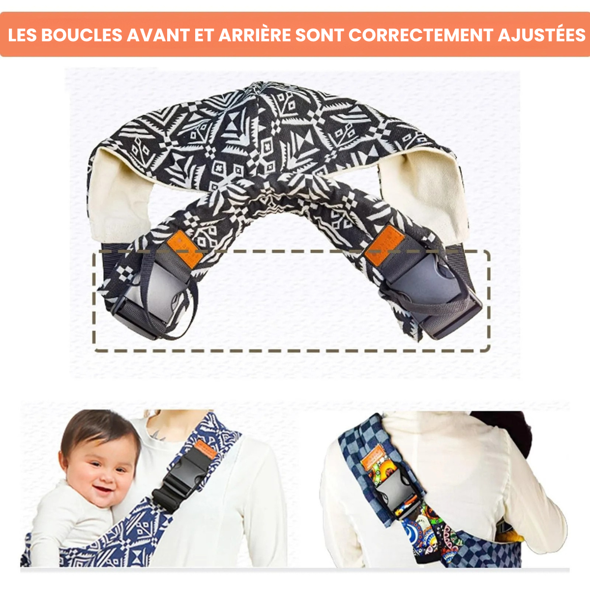 Baby Sling Carrier - Porte-bébé ajustable - Porte-hanche