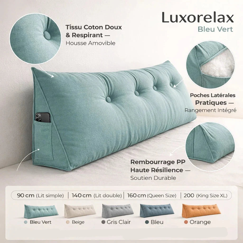 Luxorelax ÉléganceRest™  | Coussin Ergonomique de Luxe pour Lit &amp; Canapé