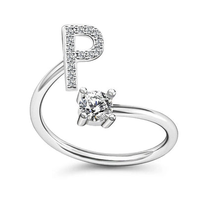 Personalized Initial Ring – Elegant and Custom Silver Jewelry