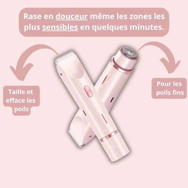 Éclat de Soie™ | Rasoir 2-en-1 pour femme pour une peau douce et soignée