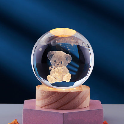 GleamSphere – Elegant 3D Night Lamp