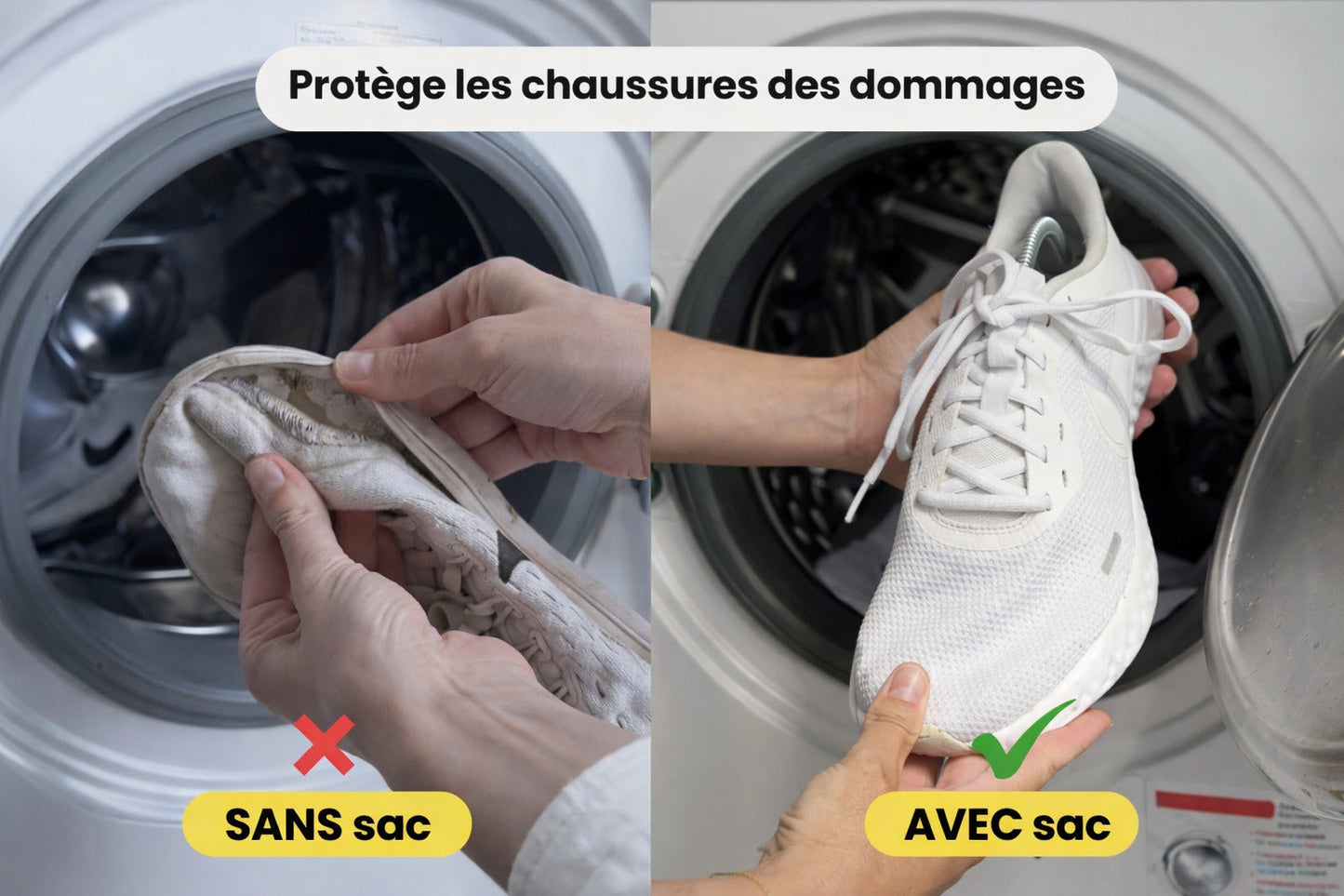 Sac de Lavage Protecteur pour Chaussures – Compatible Machine à Laver