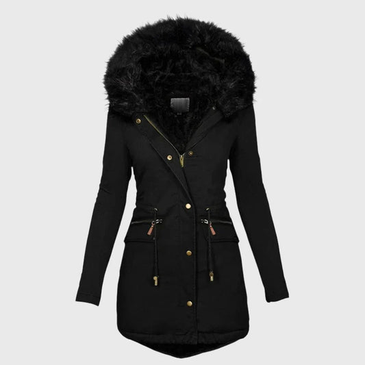 Alina Women's Winter Jacket | Cozy Hood, Tailored Fit