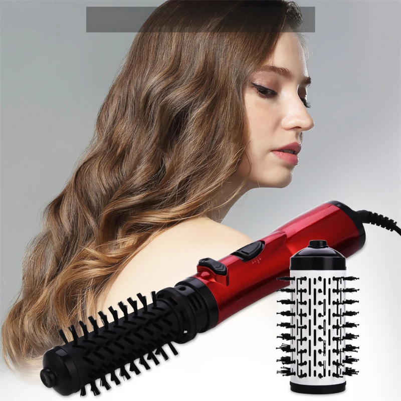 Auto-Rotating Ionic Hair Brush | 2-in-1 Hot Air Styler | Smooths, Curls & Adds Natural Volume