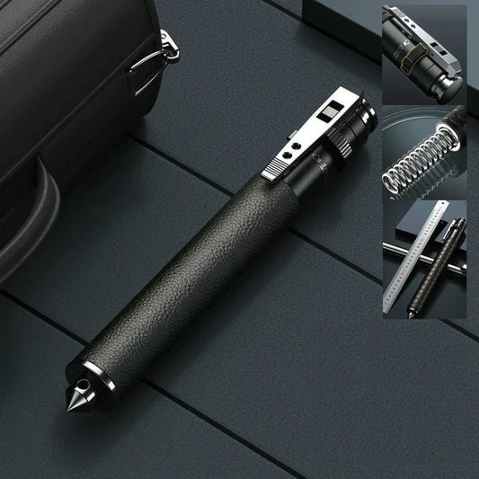 Automatic Self-Defense Hiking Stick with Ergonomic Handle – Compact Trekking Pole for Safety and Stability